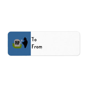 Death in the Cemetery Halloween Custom Present Tag