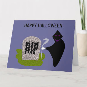 Death in the Cemetery Halloween Customizable Card