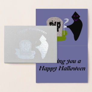 Death in the Cemetery Halloween Foil Card