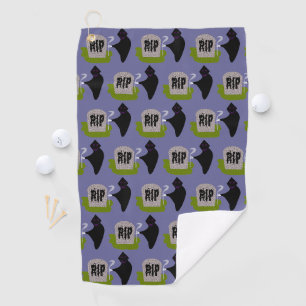Death in the Cemetery Halloween Golf Towel