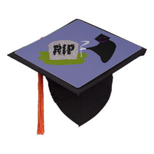 Death in the Cemetery Halloween Graduation Topper
