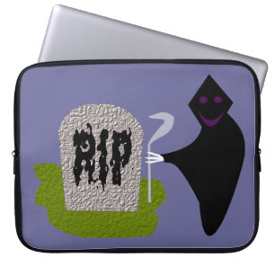 Death in the Cemetery Halloween Laptop Bag