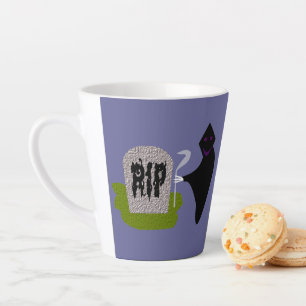 Death in the Cemetery Halloween Latte Mug