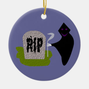 Death in the Cemetery Halloween Ornament