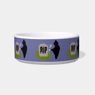 Death in the Cemetery Halloween Pet Bowl