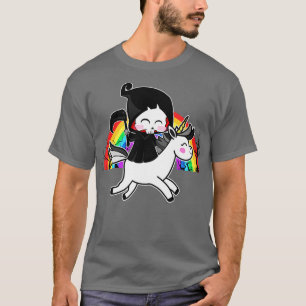 Death Is Magic Unicorn Grim Reaper Rainbow T-Shirt