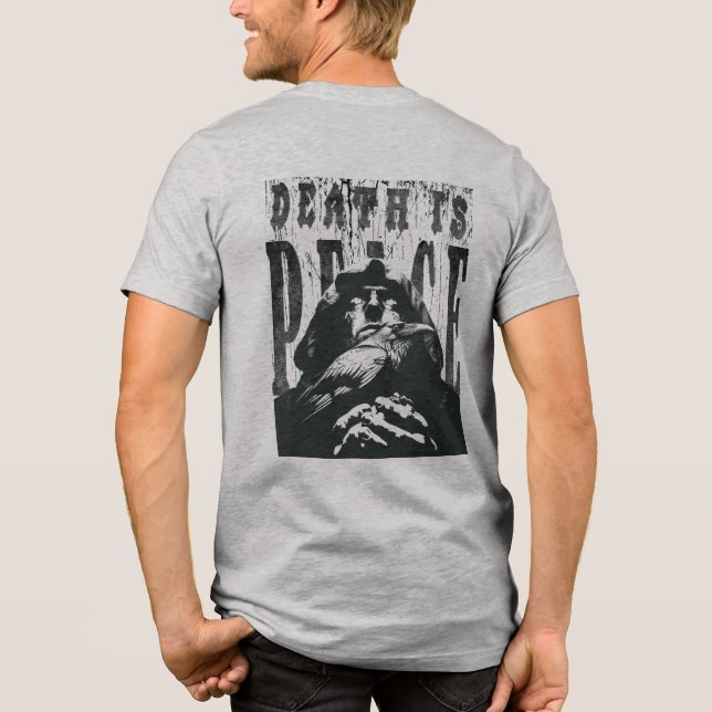 Death is peace Tri-Blend shirt (Back)