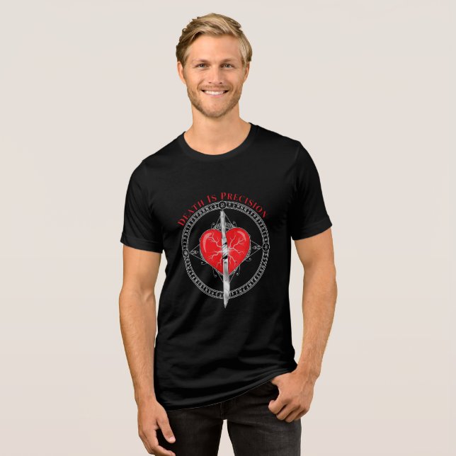 Death Is Precision Shirt- Tri-Blend Shirt (Front Full)