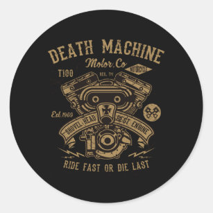 Death Machine Classic Round Sticker