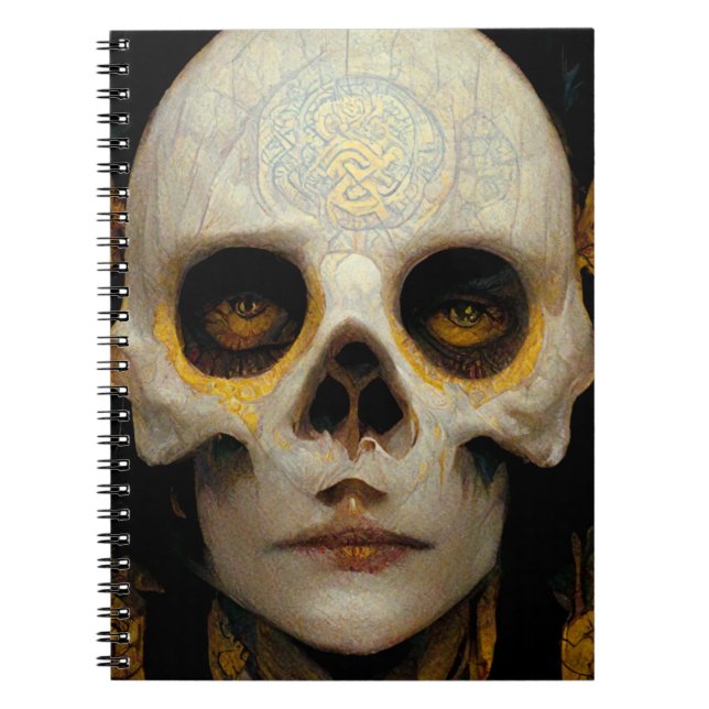 Death Mask Fantasy Sci-Fi Art Notebook (Front)