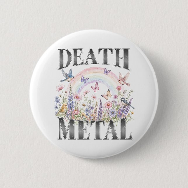 Death Metal 2 Inch Round Button (Front)
