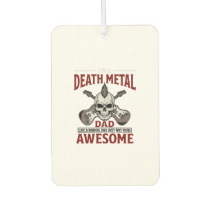 Death Metal Dad Skull Guitar Vintage Shirt Design_ Air Freshener