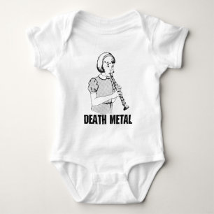 Death Metal Funny Music Genre Heavy Metal Humour Baby Bodysuit