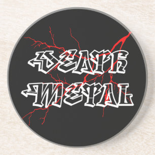 Death metal label coaster