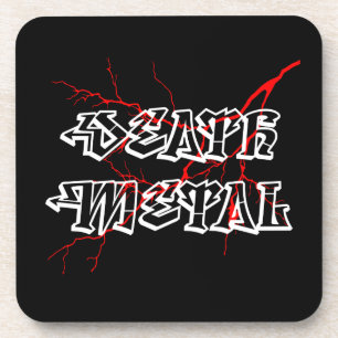 Death metal label coaster