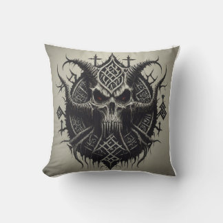 Death Metal Logo Tees Throw Pillow