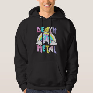 Death Metal Magical Unicorn Rocker Rock And Roll P Hoodie