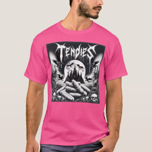 Death Metal Music Chicken Tendies Meme Goth Black  T-Shirt