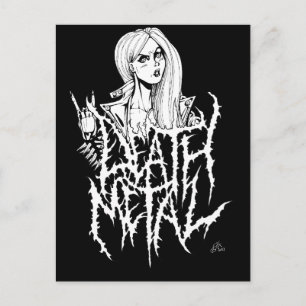 Death Metal Postcard