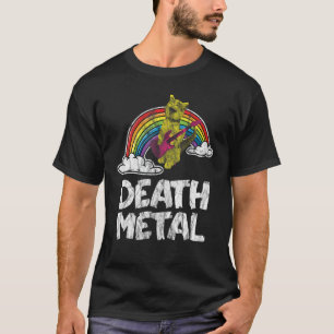 Death Metal Rainbow Cat Heavy Metal Fan Rock T-Shirt