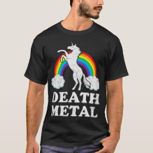 Death Metal s Unicorn Rainbow Heavy Metal2  T-Shirt