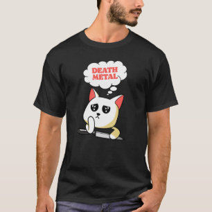 Death Metal  Sarcastic Dreaming Cute Cat With Knif T-Shirt