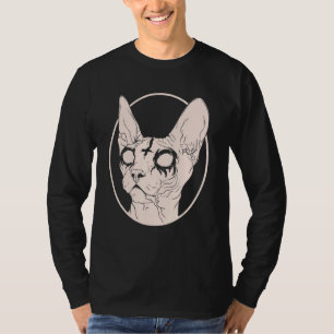 Death Metal Sphynx Cat Satanic Clothing For Men Wo T-Shirt