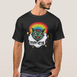 Death Metal Zombie Cat - Rainbow Kitten T-Shirt