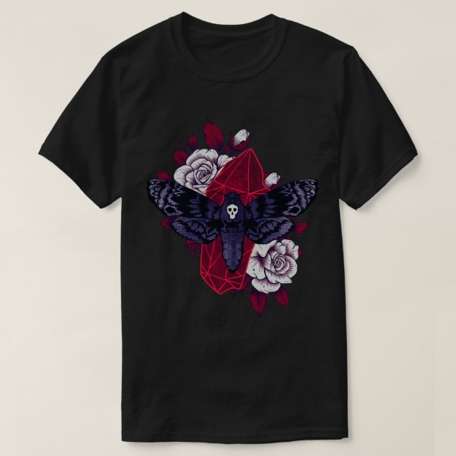 Death Moth Crystal T-Shirt (Design Front)