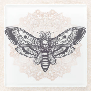 Death Moth Glass Coaster