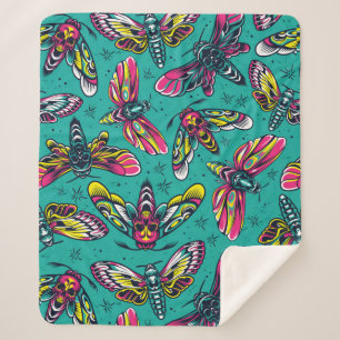 Death Moth Sherpa Blanket