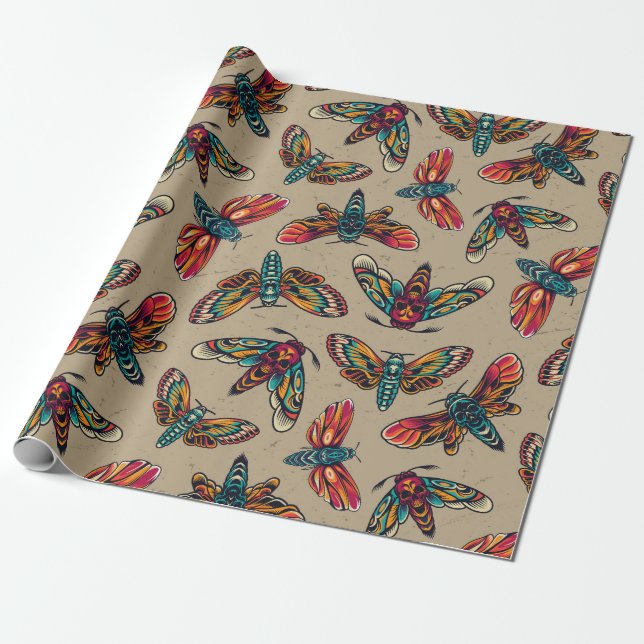 Death Moths Wrapping Paper (Unrolled)