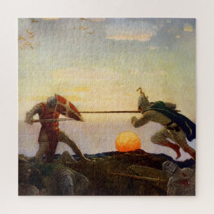 “Death of King Arthur and Sir Mordred” by NC Wyeth Jigsaw Puzzle