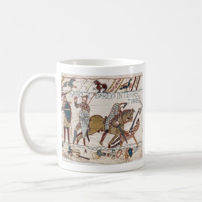Death of King Harold (Bayeux Tapestry) Coffee Mug (Left)
