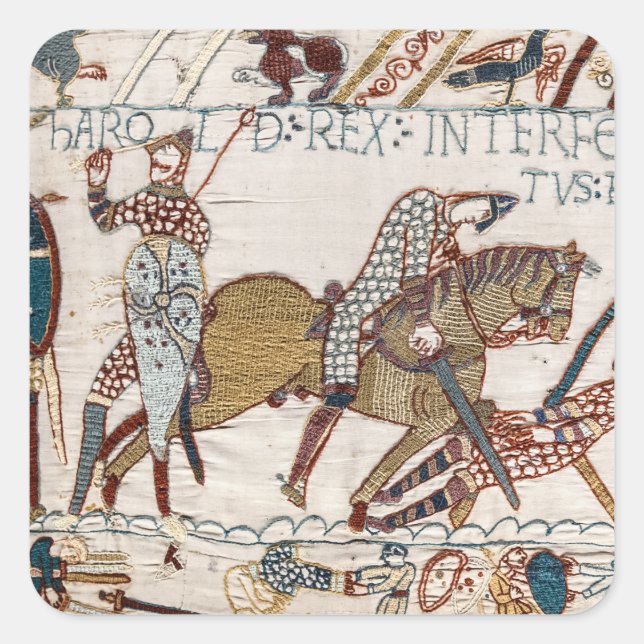 Death of King Harold (Bayeux Tapestry) Square Sticker (Front)