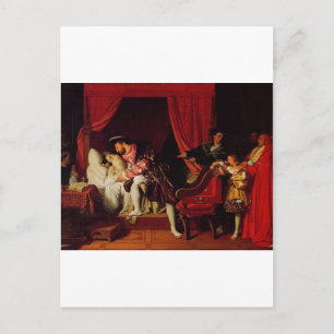 Death of Leonardo Da Vinci by Ingres circa 1818 Postcard