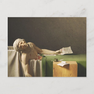 Death Of Marat By Jacques Louis David Postcard