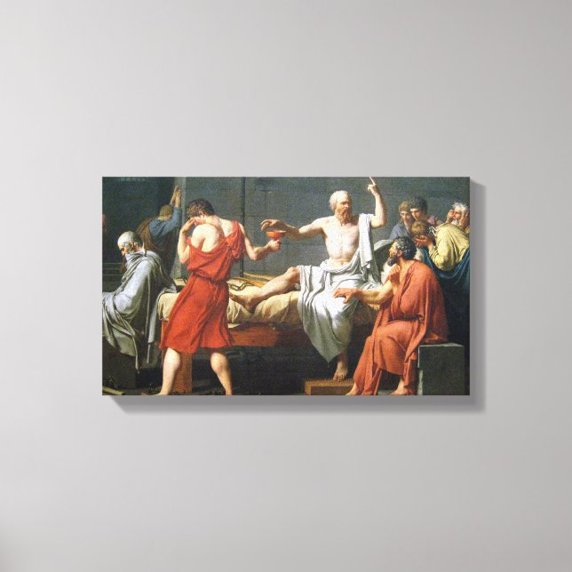 Death of Socrates by J.L. David - On Canvas ~ (Front)