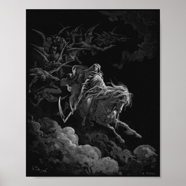 Death On A Pale Horse By Gustave Dore Poster (Front)