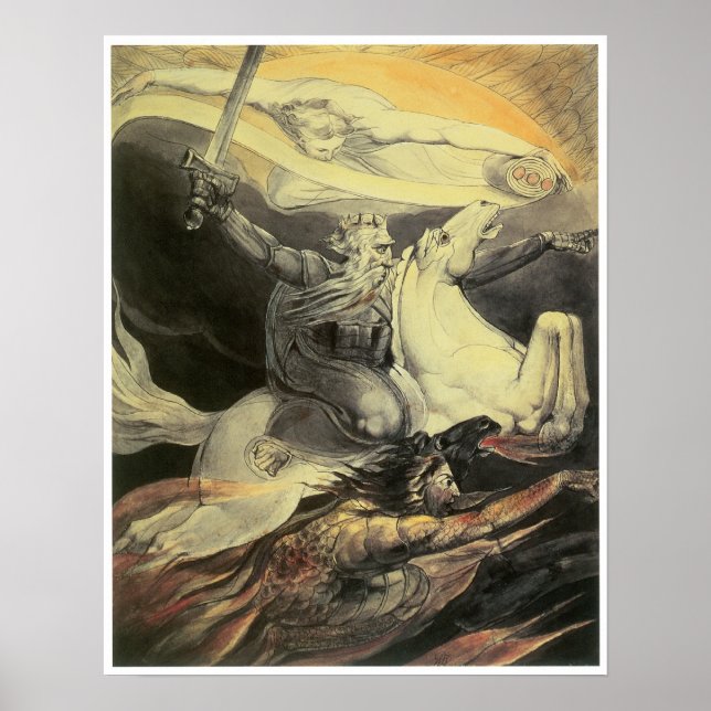 Death on a Pale Horse, William Blake Poster (Front)