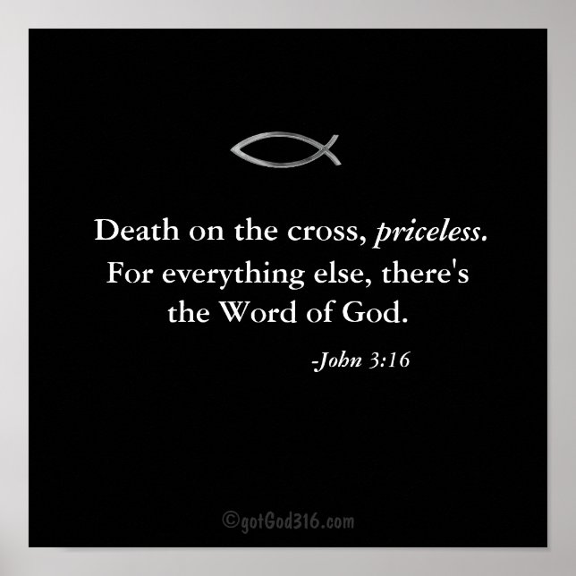 Death on the cross, priceless gotGod316.com Poster (Front)