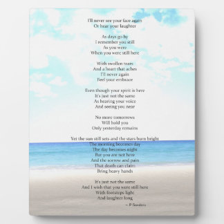 Death Poem Plaque