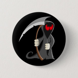 Death red eyes 2 inch round button