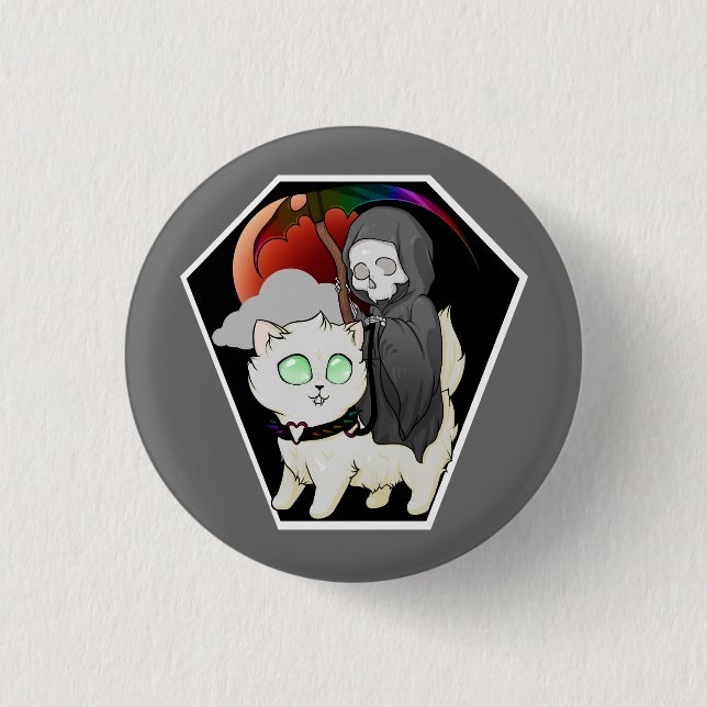 Death Rides 1 Inch Round Button (Front)