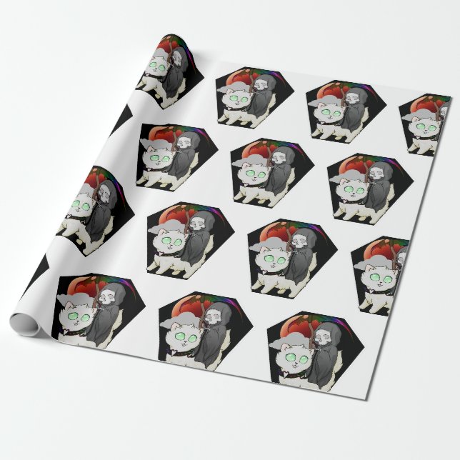 Death Rides Wrapping Paper (Unrolled)