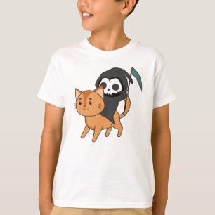 Death Riding Cat Funny - Funny Cats T-Shirt