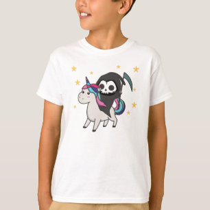 Death Riding Unicorn Funny Unicorns Rainbow T-Shirt