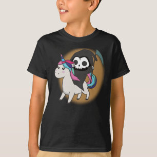 Death Riding Unicorn Funny Unicorns Rainbow T-Shirt