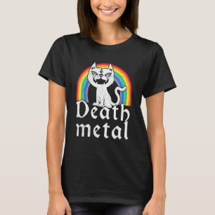 Death Satanic Cat Goth Concert T-Shirt