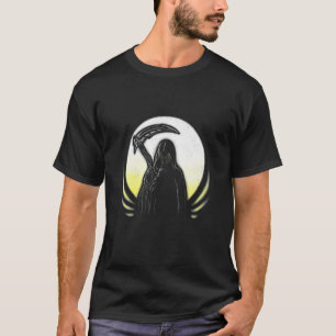 Death skeleton killer skull scary creepy T-Shirt